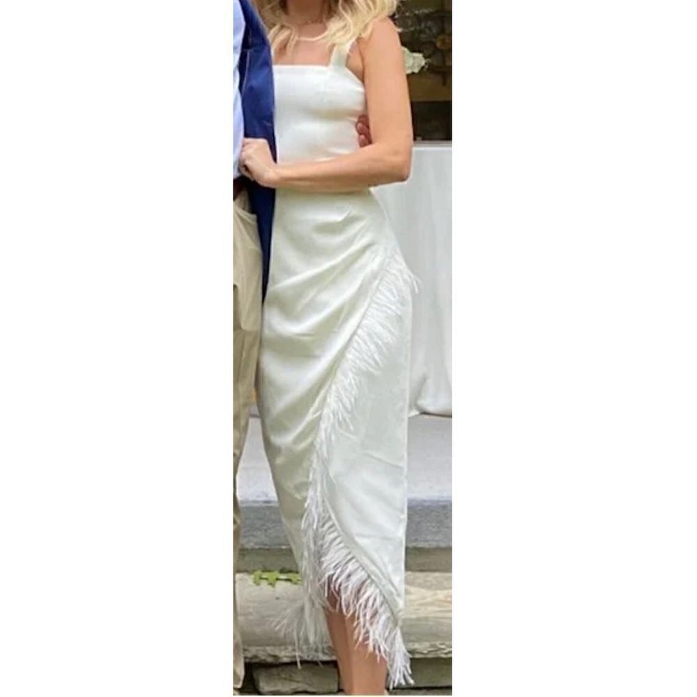 SAYLOR Caylin Faux Wrap Sheath Dress in Wedding White Size X-Small